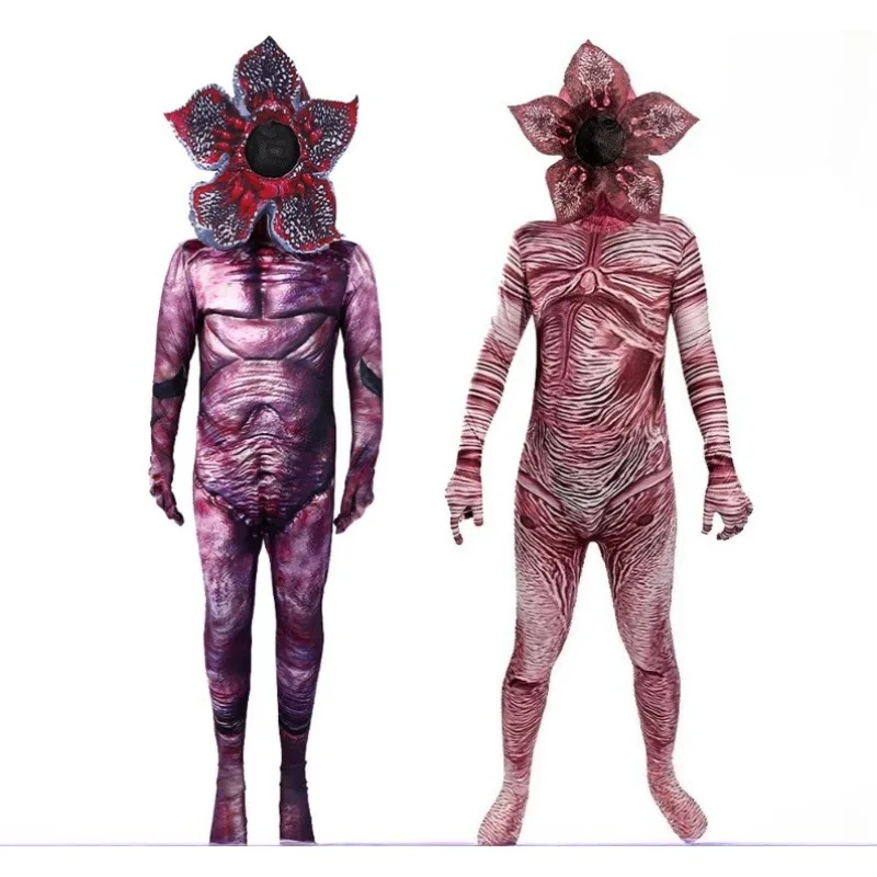 

Cannibal Flower Jumpsuit Suit Halloween Festival Horror Cosplay Bodysuit Costume for Children and Adults Bizarre Story Clothes