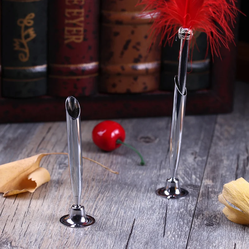 

Идеально новый офисный настольный держатель для ручек из нержавеющей стали, винтажная стеклянная подставка для ручек