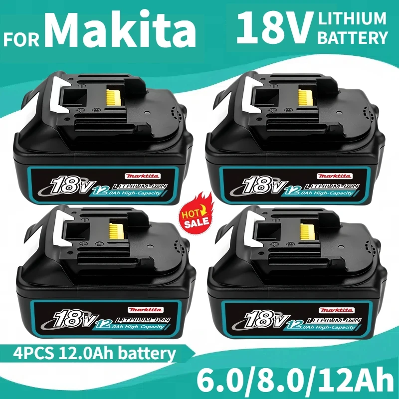 

100% Original 18V Battery for Makita 18V DDF487 DGA404 DTW700 DTD173 DHP487 Replacement Power tools battery 6.0/8.0/12.0Ah