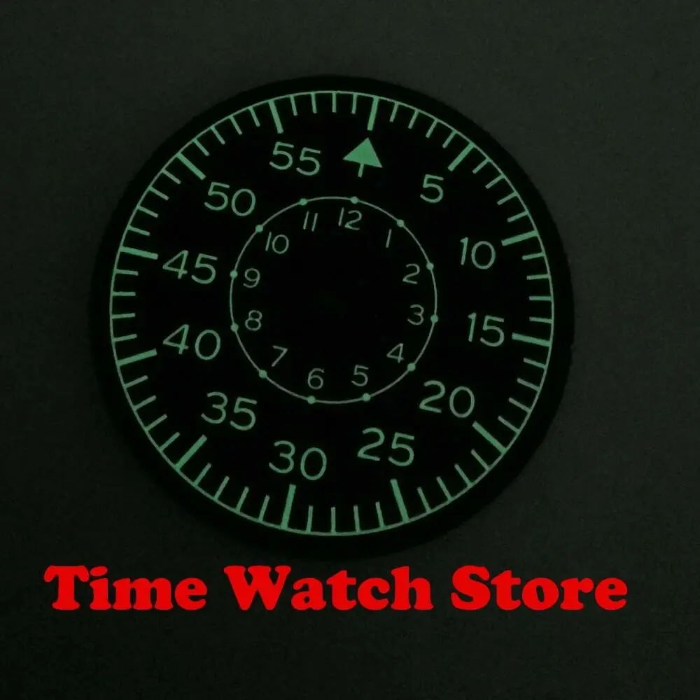 2019 فاخر 35.5 مللي متر أسود معقم مضيء صالح ميوتا 8215 ساعة يد تعمل بالحركة الطلب