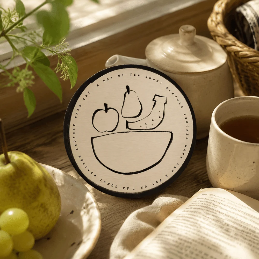 Elegant Round Heat Insulation Pad Leaves Desktop Decoration Diatom Coaster Flower Water Absorbent Cup Mat Dining Table
