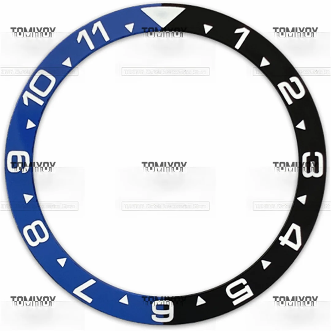 Bisel plano de cerámica para Seiko Sekio007 SKX005, 38MM, negro, azul, verde, 12 horas, reloj mecánico para hombre