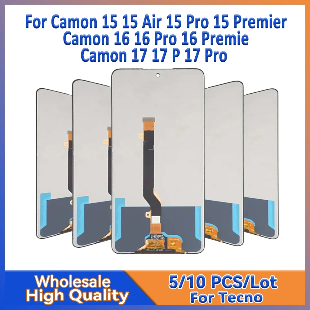 

5/10 шт./лот для Tecno Camon 15 16 17 Air P Pro Premier Экран ЖК-дисплей с сенсорной сборкой CD7 CD6 CD8 CE7 CE8 CE9 CG6