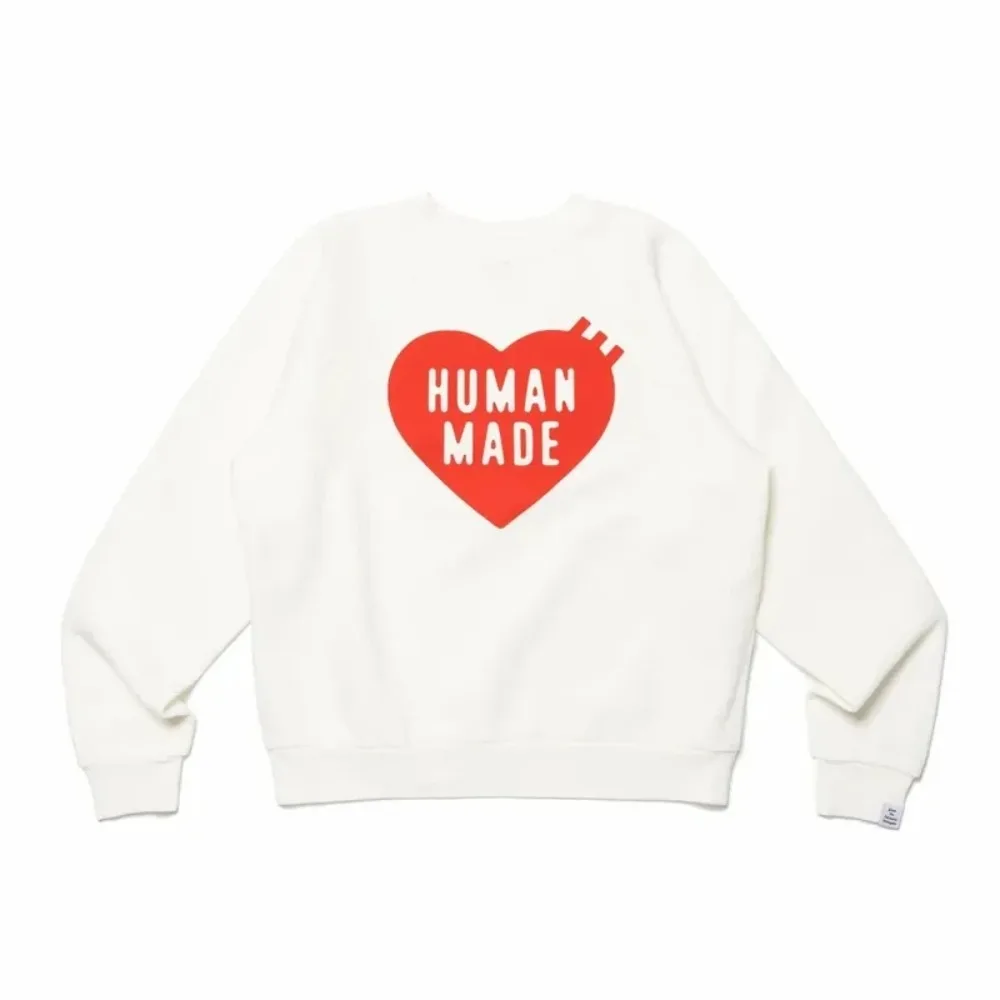 humanmade Love Letter Fleece Hoodie Japanese Retro Unisex Streetwear Lazy Style Warm Sweatshirt