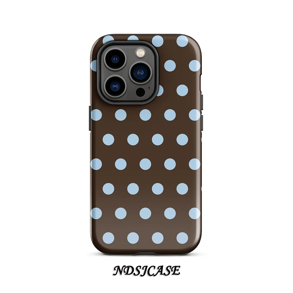 Funda de teléfono Cloud Dot para iPhone 17 16 15 14 13 12 11 X XS XR XSMAX 7 8 Air Pro Max Plus cubierta trasera de lujo de doble capa