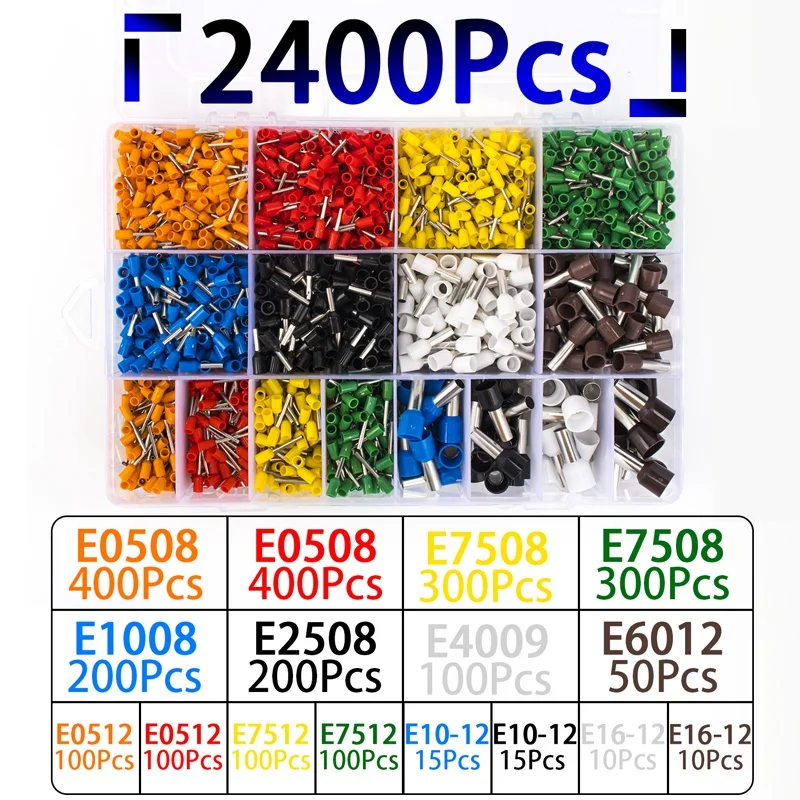 400/415/990/1200/2400PCS Type Insulated Cold Pressed Terminal Wire Connector Crimp Terminator Crimping Pliers Wire Stripping Pli