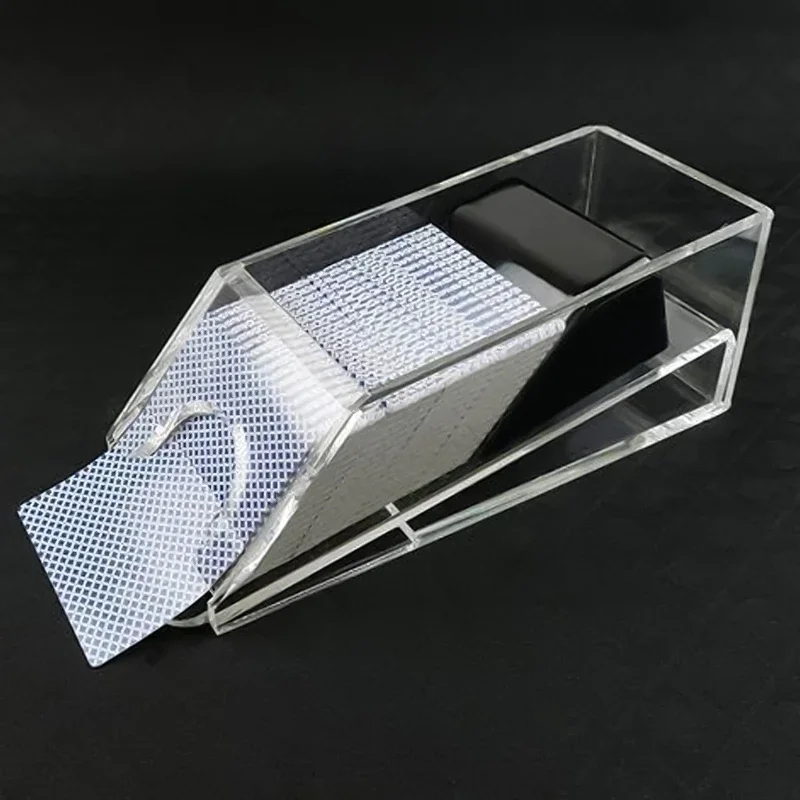 4/6-Deck Acrylic Blackjacks Dealing Shoe Pokers Dealer Playing Card Shuffler for Standard Size Pokers Deck Easy Use