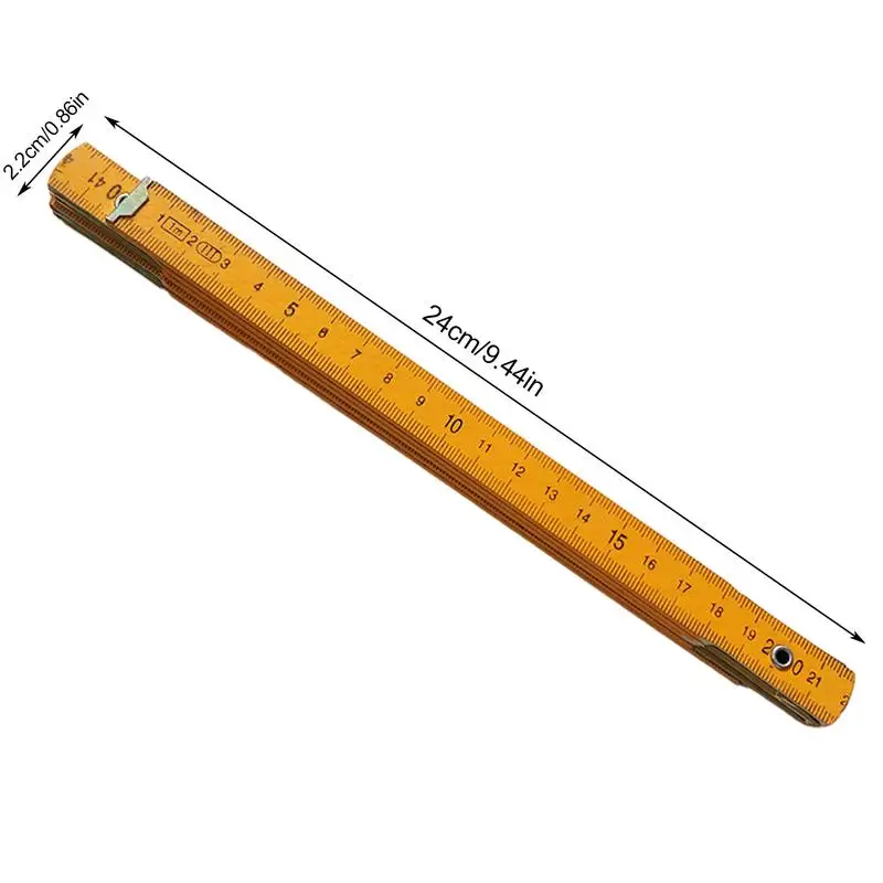 Wooden Measuring Stick 1 Meter Folding Metric Ruler Metric Scale Carpenters Ruler Wood Measuring Ruler For School Supply
