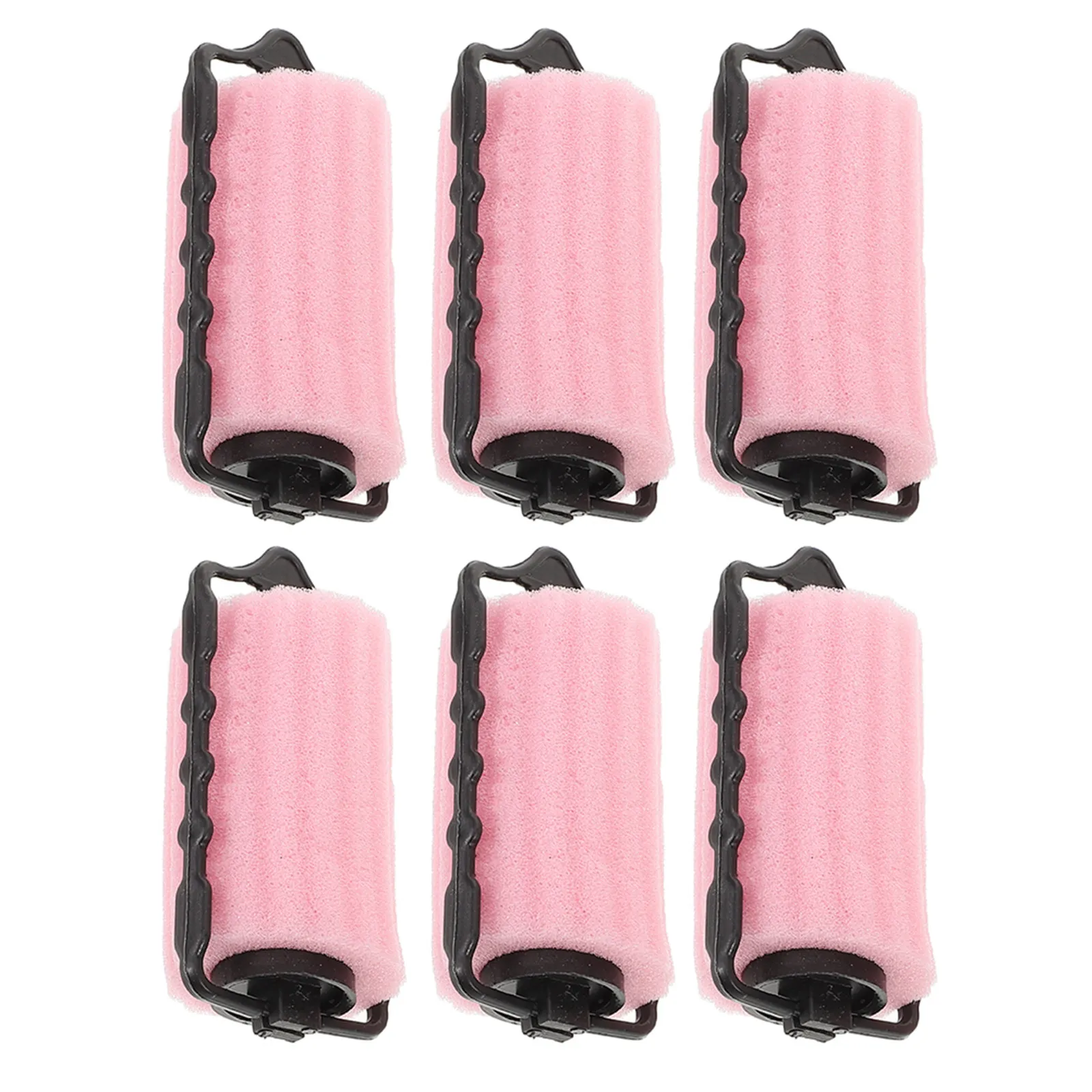 6Pcs Comfortable Sleep-in Sponge Curlers Overnight Hair Rollers No Heat Damage Free Curling Tools for Blowout Look All Hair