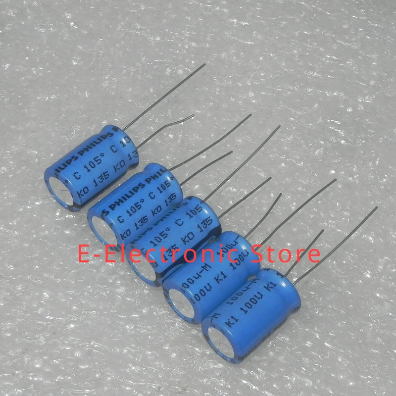 10PCS/LOT 135ko series 100V 100UF 107 Direct Insertion Fever Electrolytic Capacitor