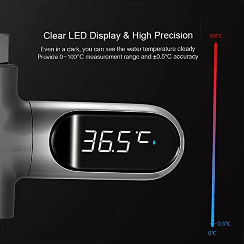 

ABWE-1 Set Thermometer Bath Water Thermometer LED Digital Display Shower Water Thermometer