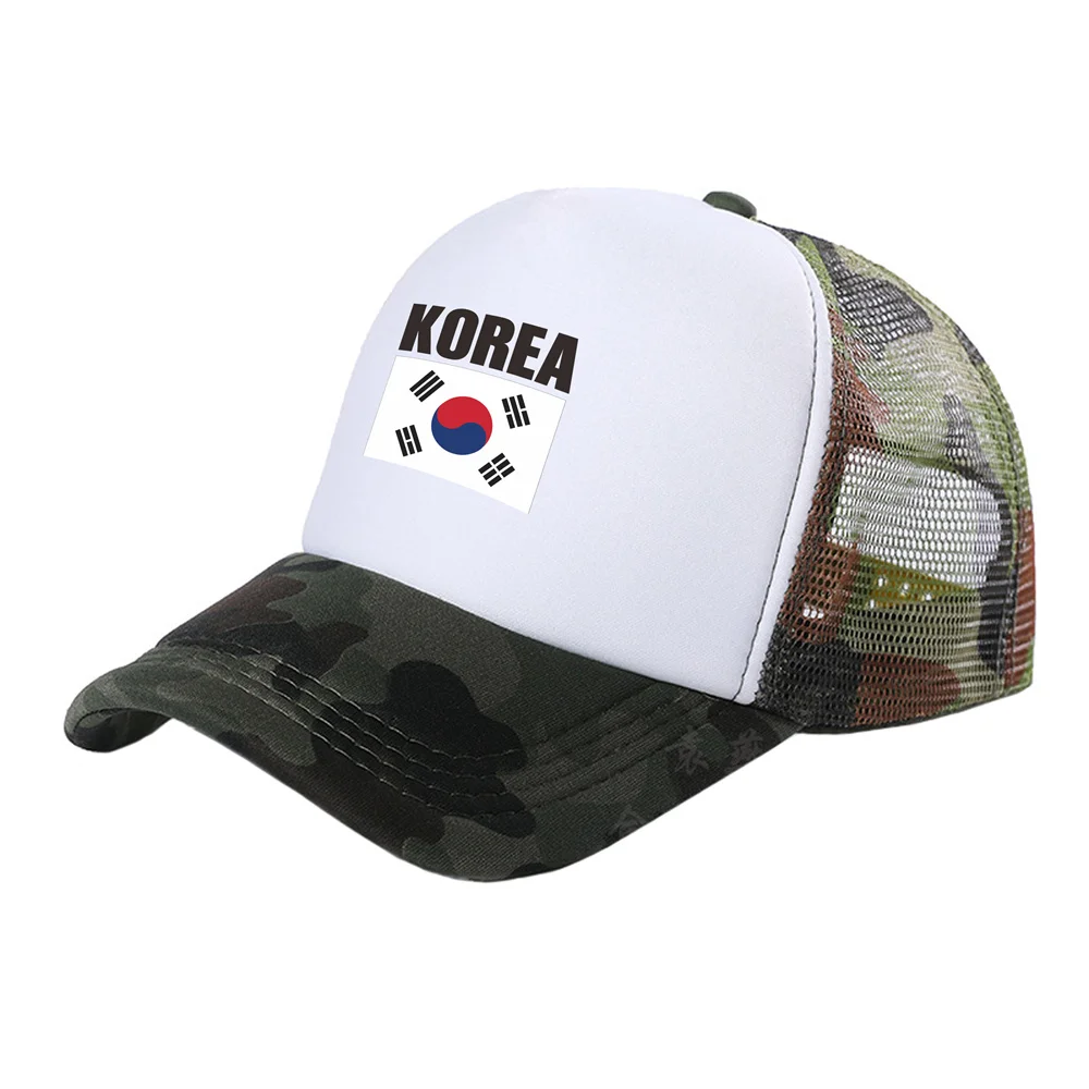 South Korea Trucker Caps Men South Korea National Hat Baseball Cap Cool Summer Unisex Mesh Net Caps