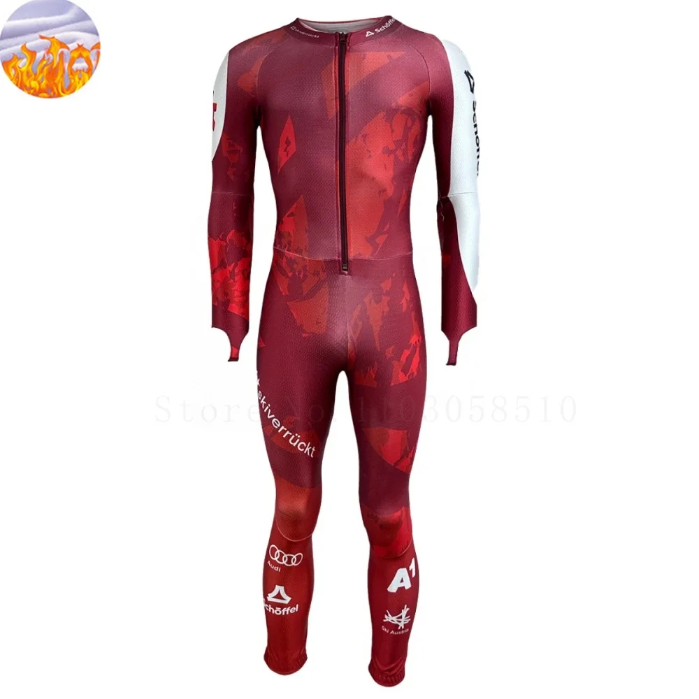 Kid's Performance GS Outdoor Skiing Training Sports Race Suit Winter Warm Flange Skiing Jumpsuits Snowboard Jumpsuit Non-Padded