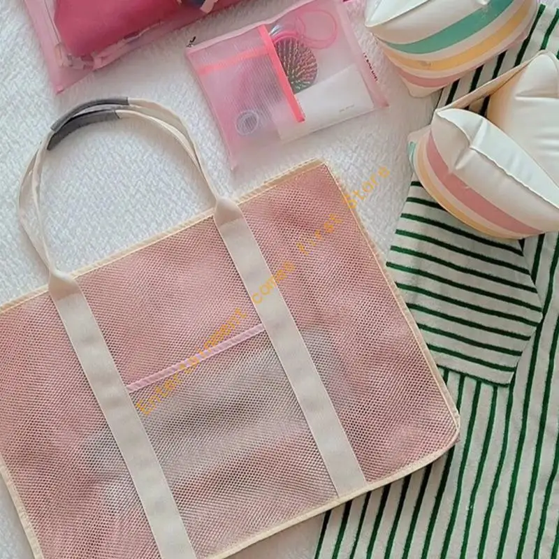 Spacious Mesh Sports Hand Bag For Swimming Gear Accessories Quick Dry Fabric 55KD