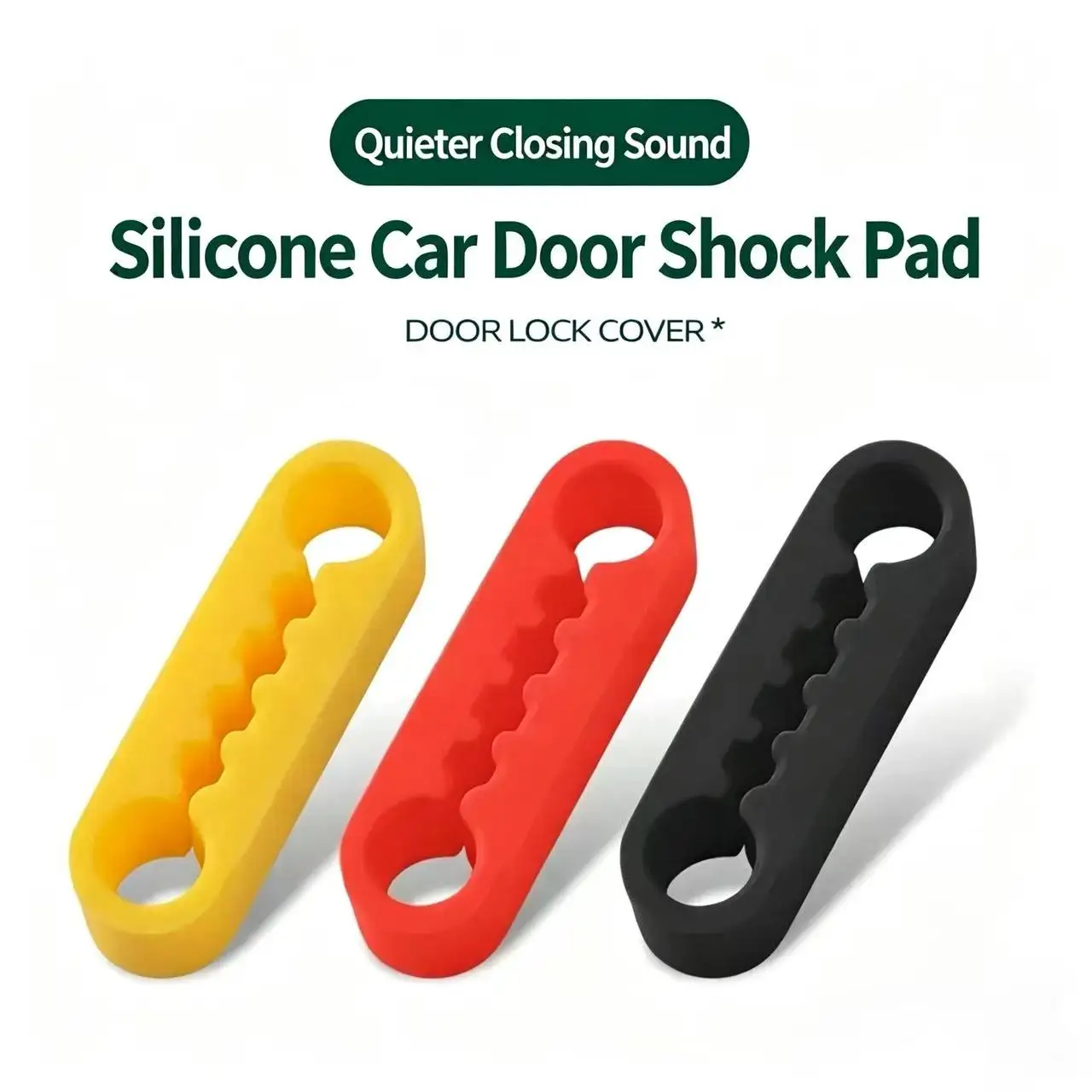 Car Door Lock Shock-Absorbing Buffer Pad Silicone Protective Cover Anti-Collision Latch Pads for Smooth Door Closure