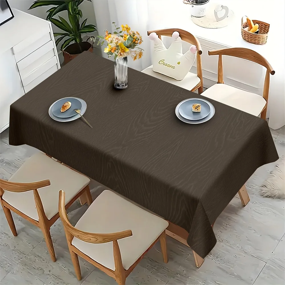 1 PC wood grain printed pattern, rectangular, polyester tablecloth, fashionable, artistic and elegant.zyc