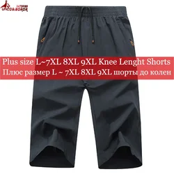 Plus Size 7XL 8XL 9XL Bermuda estivo da uomo Masculino pantaloncini da spiaggia Fitness uomo Casual traspirante pantaloni da jogging ad asciugatura rapida pantaloncini da uomo