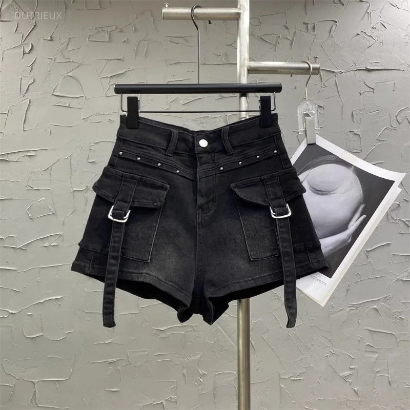Y2k Denim Shorts Mujer Pockets Spring Summer Streetwear Vintage Women Pants Korean Fashion Versatile Pantalones Cortos