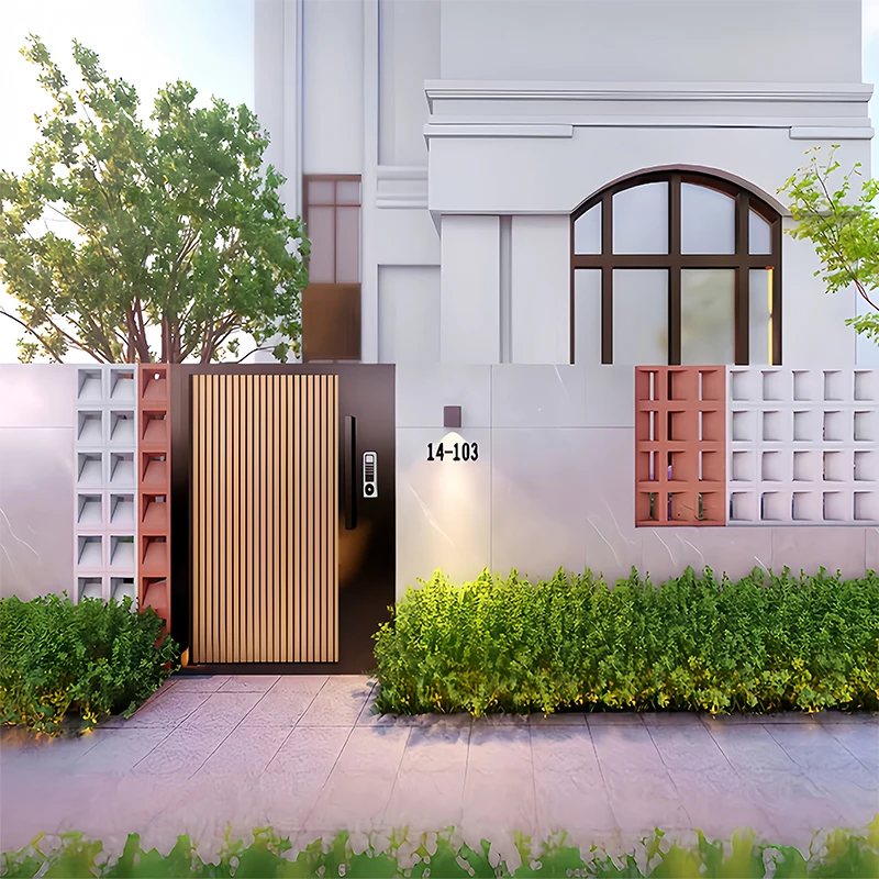 

European garden gate stainless steel villa gate outdoor courtyard gate Xiang villager Suyuanzi aluminum fence gate