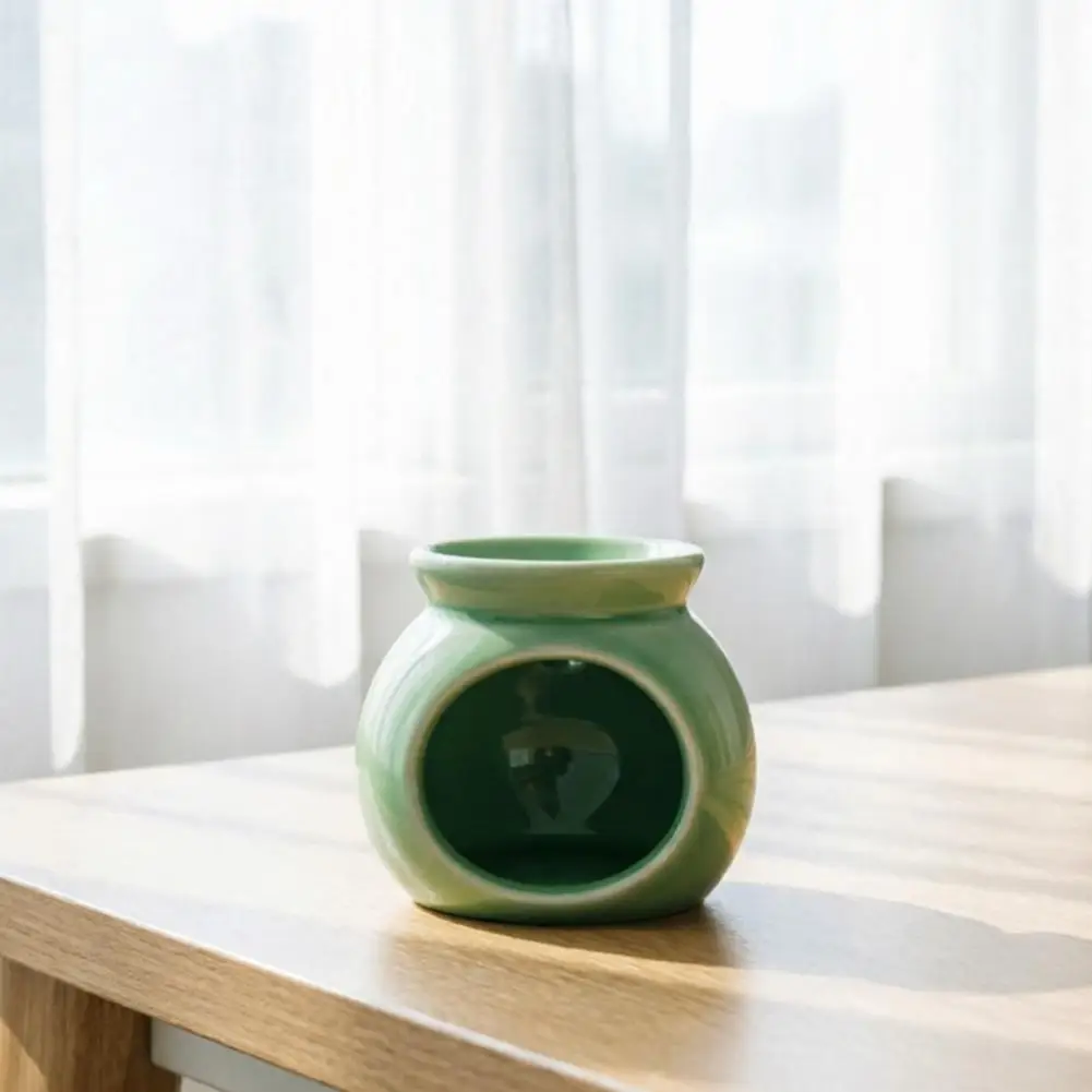 Home Fragrance Warmer Ceramic Essential Oil Burner Tealight Candle Holder Aromatherapy Wax Melt Warmer Home for Bedroom