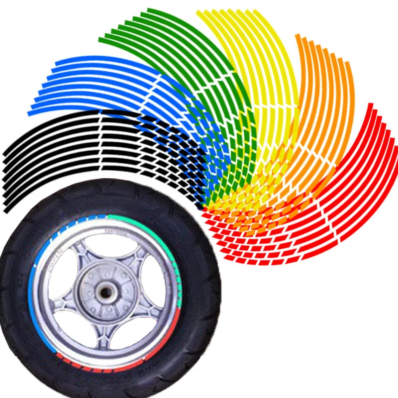 Auto Rad Reifen Aufkleber Streifen Reflektierende Felgenband Motorrad Aufkleber Streifen für 18 Zoll Räder Moto Auto Dekoration Zubehör