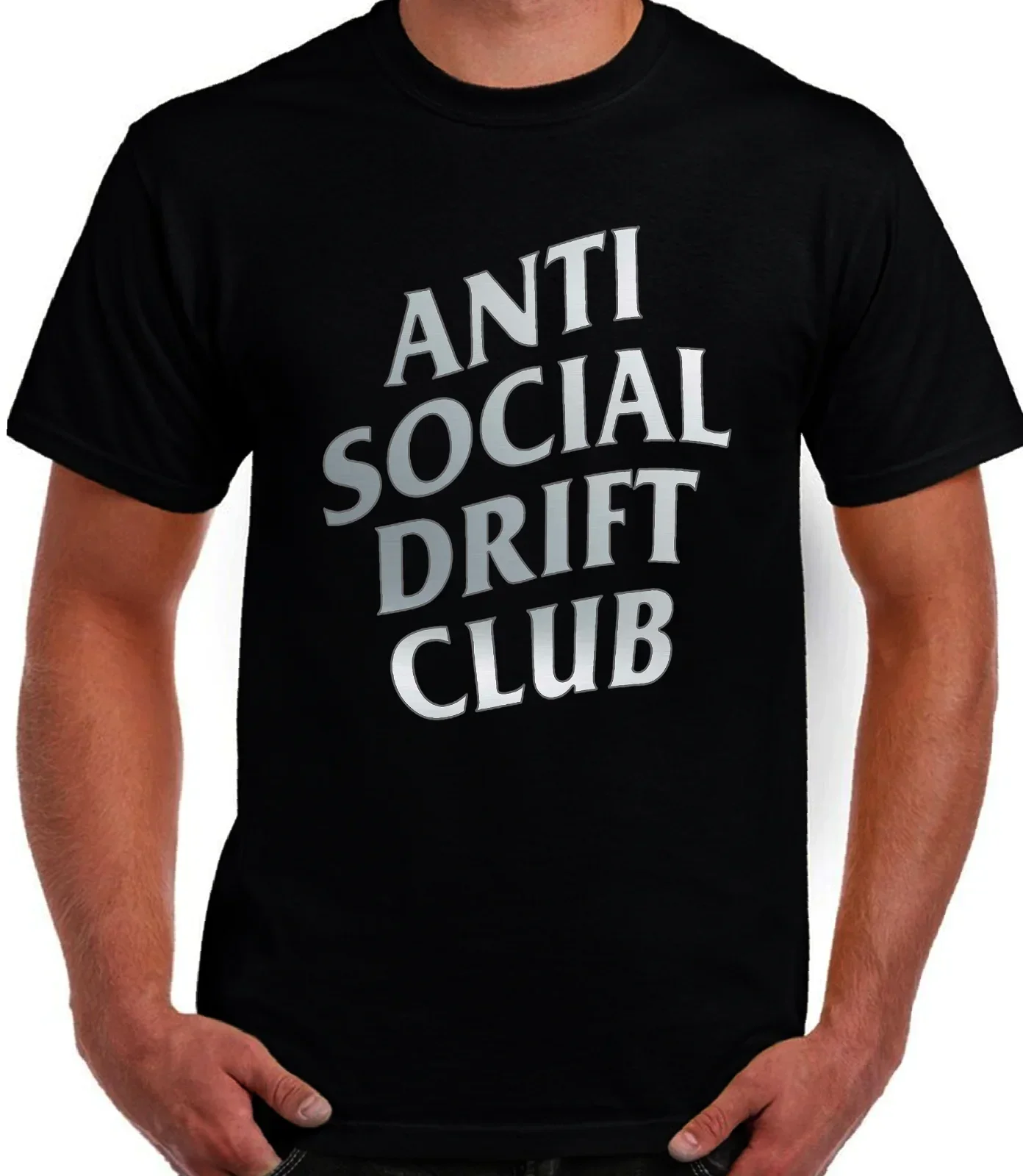 تي شيرت Fan Anti Social Drift Club بتصميم فني جرافيك رائع عالي الجودة