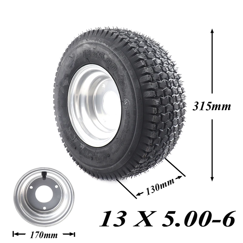 13x5.00-6 inch Tubeless Tyre Tire For ATV QUAD Bike Gokart Scooter mini Buggy Mower 13X5.00-6