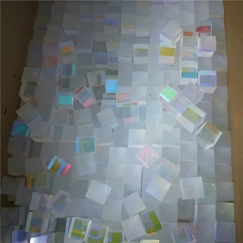 

5Pcs Defective Optical Glass Prism Multicolor Cross Dichroic Prism for Party Decoration Physics Science Lens Optometry Crystals
