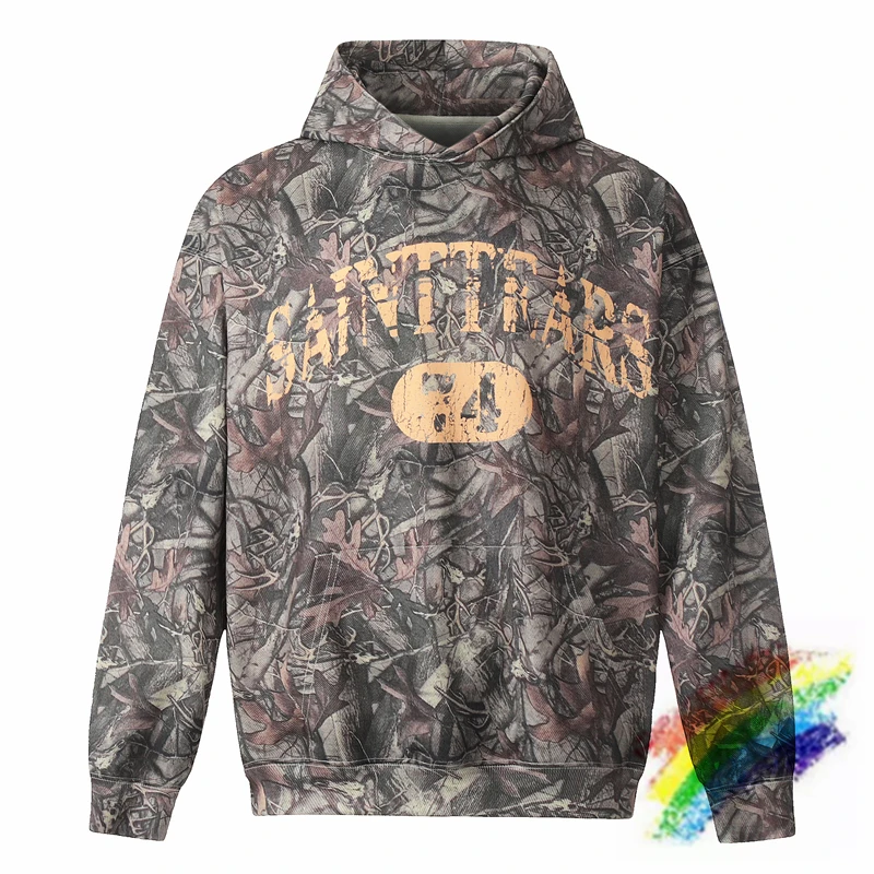 2024fw Leaf Camouflage Saint Tears Hoodie Hooded Men Women Pullovers