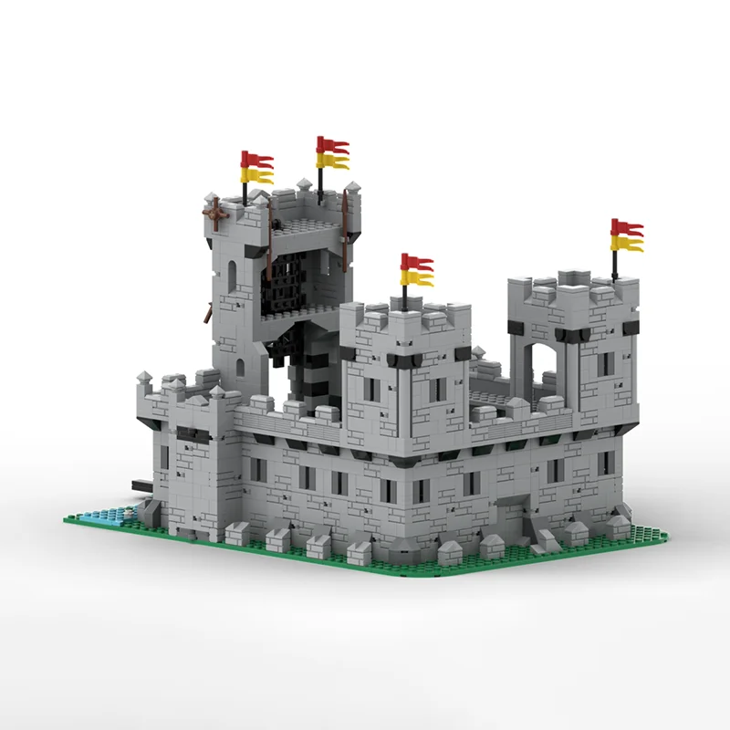 Middeleeuws kasteel Model Moc Bouwstenen Modulair koningskasteel Model Technologie Blokken Kerstmis DIY Speelgoed Bouwgeschenken