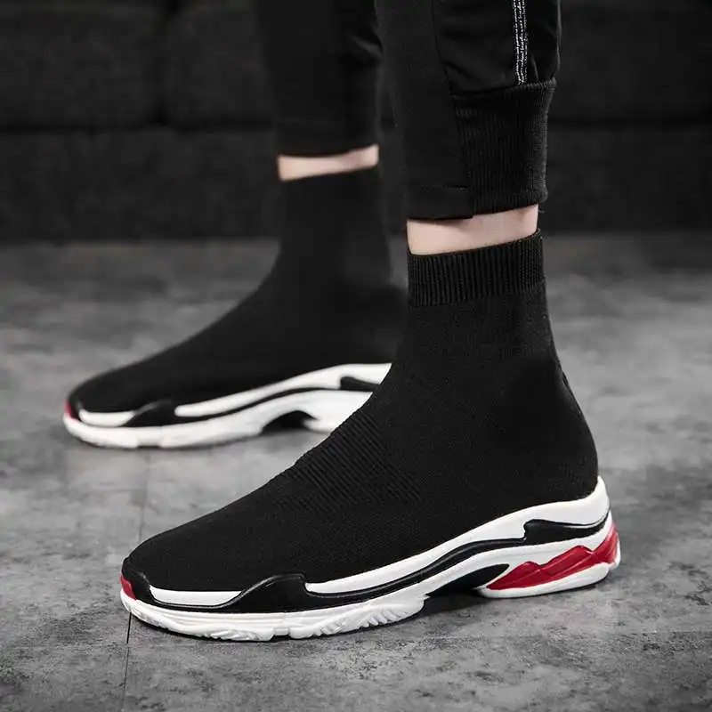 

MWY Men Casual Shoes for Light Breathable Socks Sports Shoes High Top Couple Sneakers Zapatilla Deportiva Hombre Size 35-47