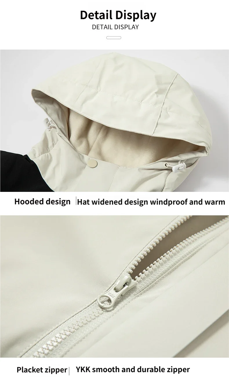 بدلة صيد سميكة من الصوف من قطعة واحدة بسحاب YKK سترة تسلق الجبال للنشاط الجماعي مقاومة للرياح وشعار مخصص دافئ