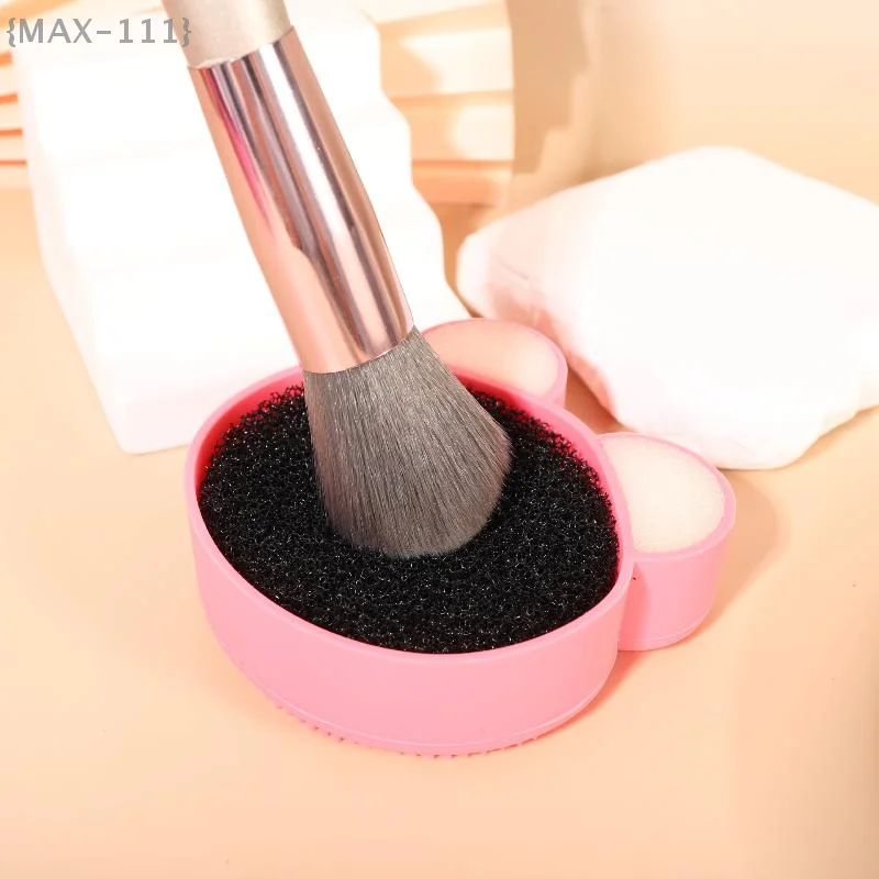 Silicone Makeup Brush Cleaner Tool Portable Cute Cosmetic Brush Cleaning Pad For Remove Residual Prevent Residue 1PC