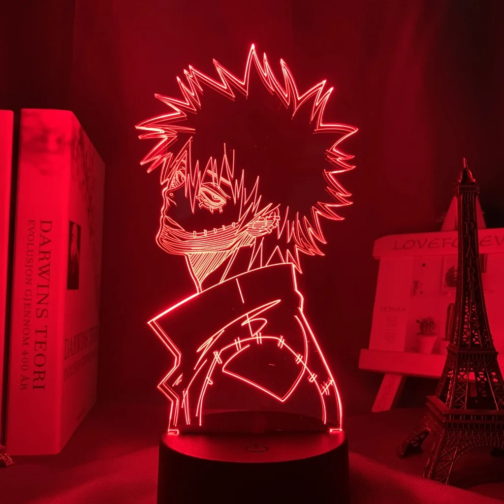 Акриловая 3d лампа Anime My Hero Academia Dabi Led Light для декора спальни Крутой подарок в стиле манга для него Rgb Красочный ночник Dabi