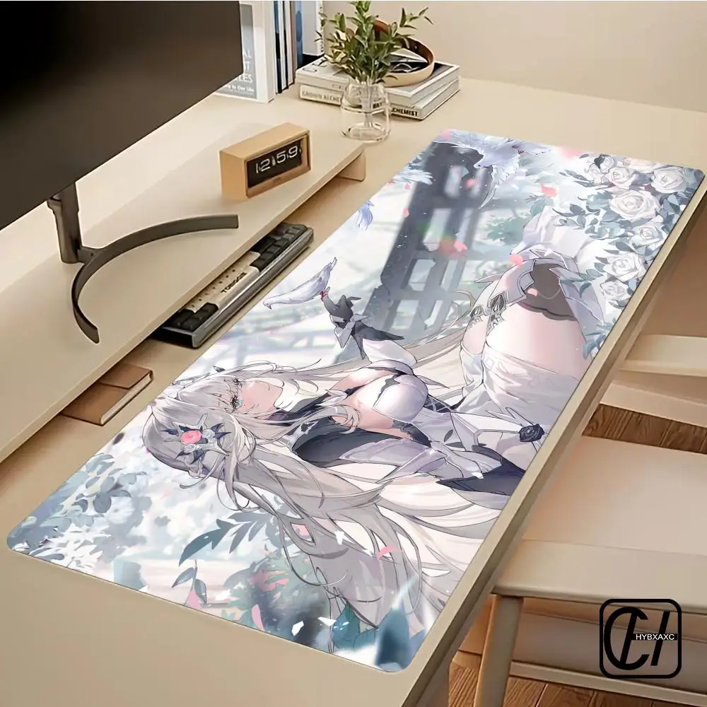Punishing Gray Raven Anime Girls Mouse Pad Large Keyboard Mouse Desk Pad Non-slip Rubber Gaming Mouse