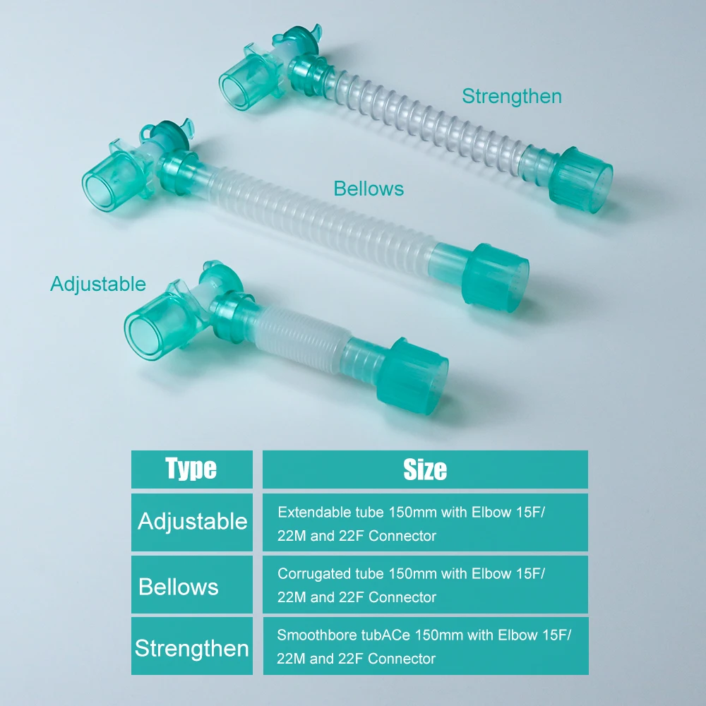 Califed Catheter Mount Expandable Corrugated Tube Medical Disposable Breathing Circuit Catheter Mounts Medical Consumables