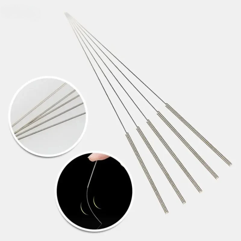 10Boxes Sterile Acupuncture Needle Disposable Chinese Medicine Non-silver Needle Filiform Needle Steel Flat Handle