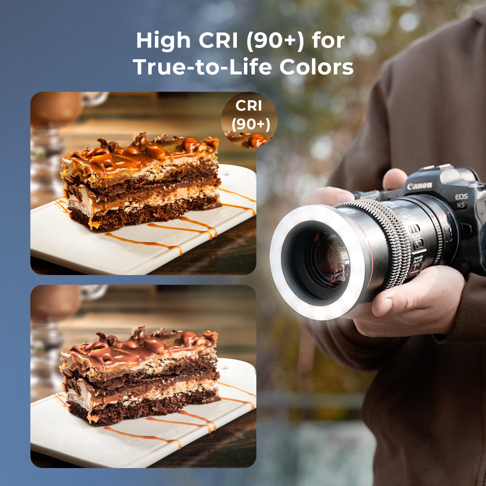 SmallRig Vibe P30 67mm Ring LED Video Light, Bi-Color Light with High CRI ≥90 Compatible for 67mm Phone Mounts/Cases/Lenses 4873