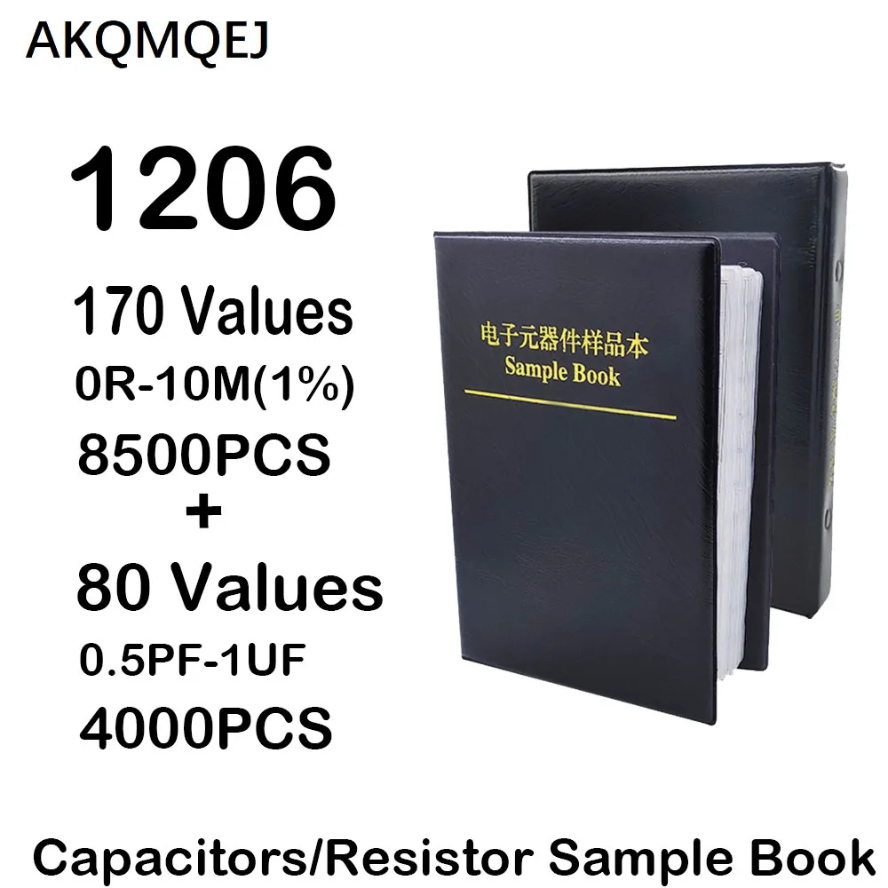 

170/80 capacitor hybrid resistor 1206 SMD (0 Ω - 10M Ω) chip resistor 1%+(0.5pf-1uf) SMT capacitor classification kit sample pac