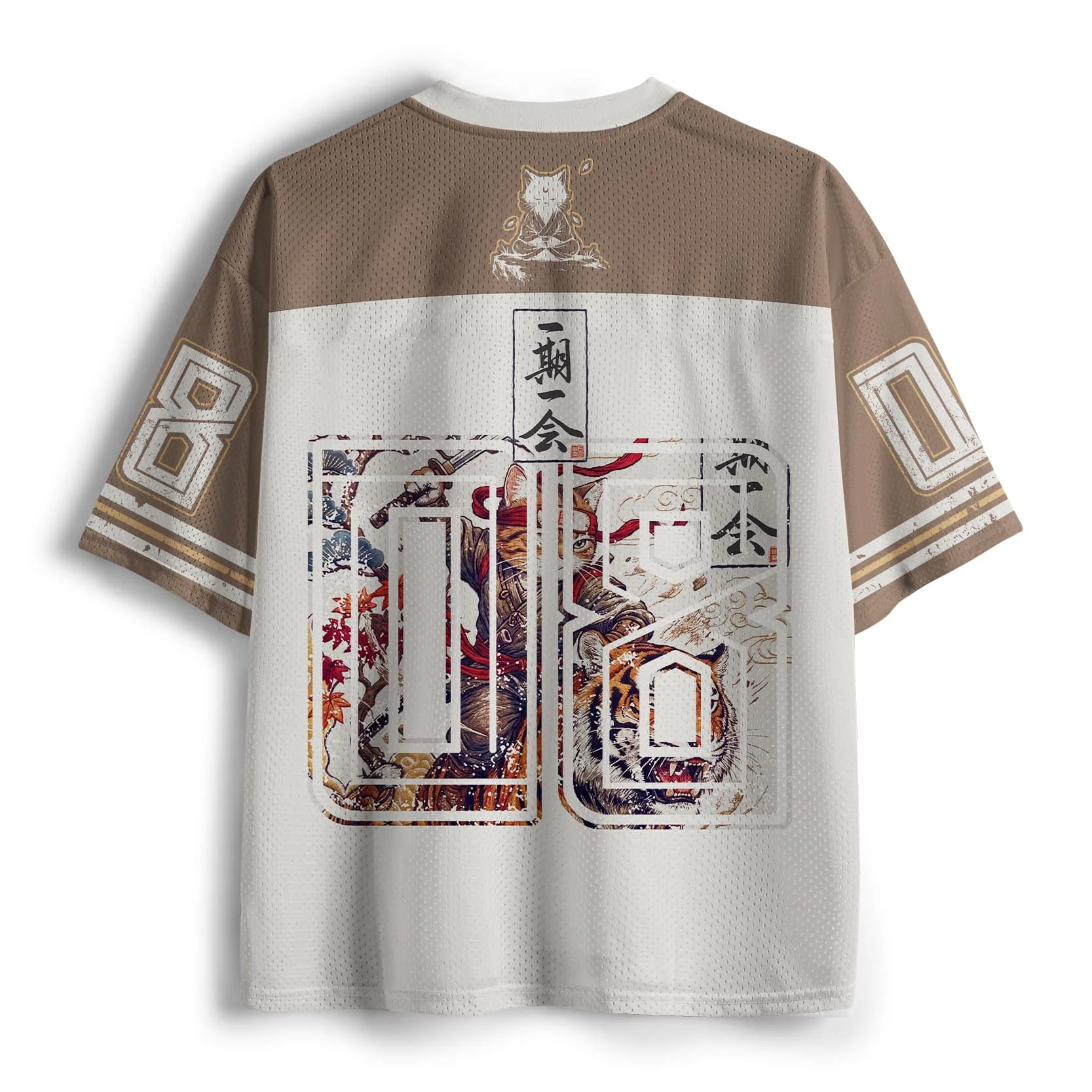 2026 new unisex mesh T-shirt V-neck lightweight breathable polyester mesh retro nostalgic printed casual sportswear