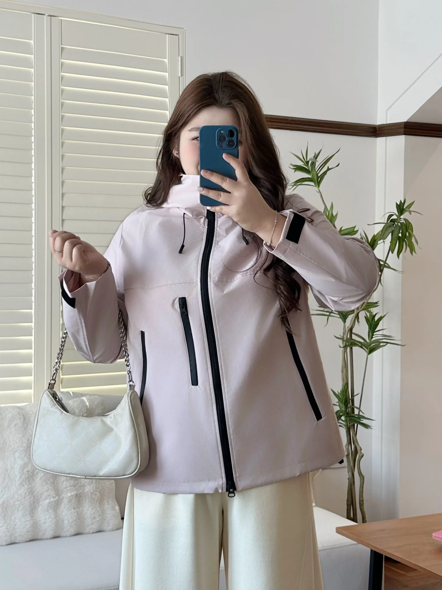 

Spring New Arrival plus Size Women's Casual Sporty Soft Jacket Coat Hooded Polyester Fiber Long Sleeve Commute Style