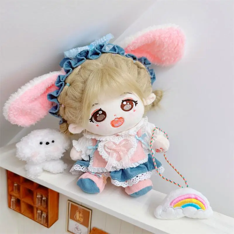 

5Pcs Kawaii Lolita Suit Doll Clothes Cute Stuffed Soft Cotton Naked No Attribute Plush Doll for Girls Kids Fans Collection Gifts