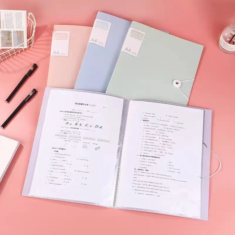 2026 Durable Fashion A4 File Paper Folder Classified Waterproof Document Holder Multifunction Dustproof Information Bag Students