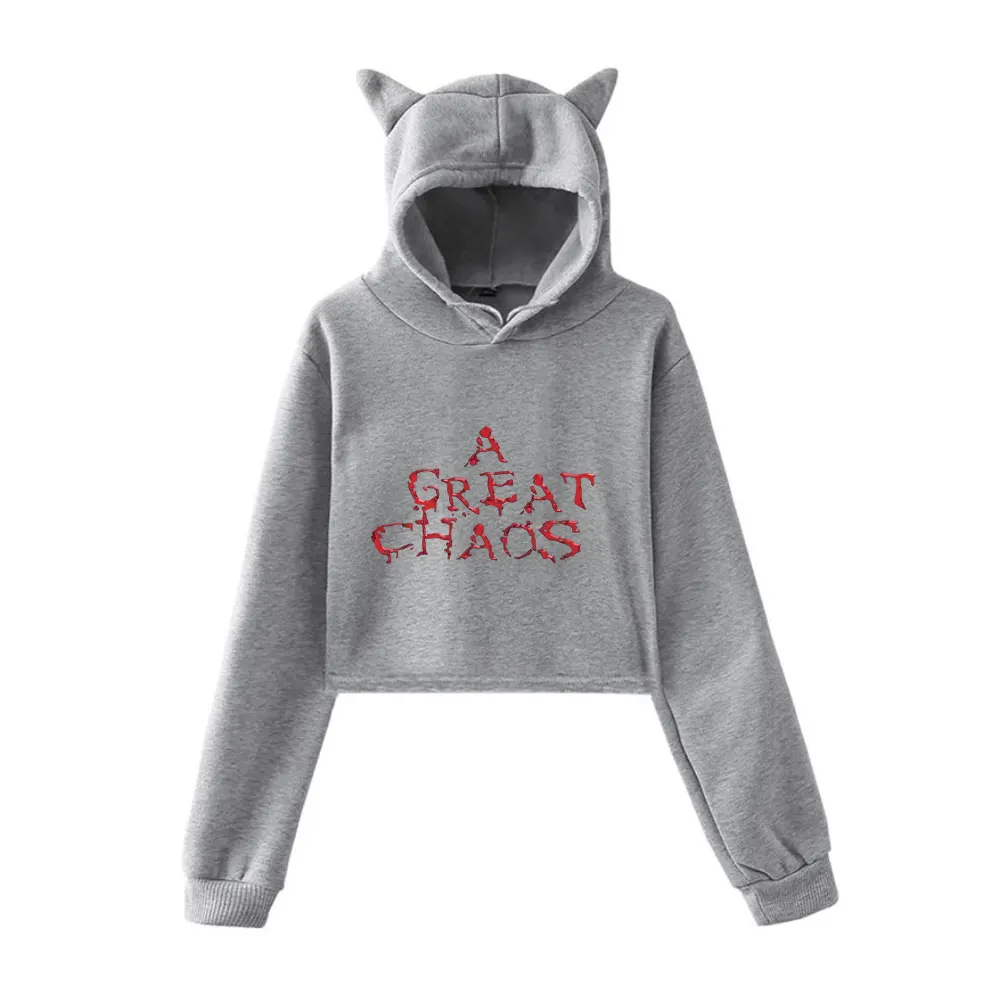 Ken Carson Hoodie Vintage jaren '90 Streetwear Merch Hoodies Sweatshirts voor meisjes Cat Ear Crop Fashion Sports Pullover