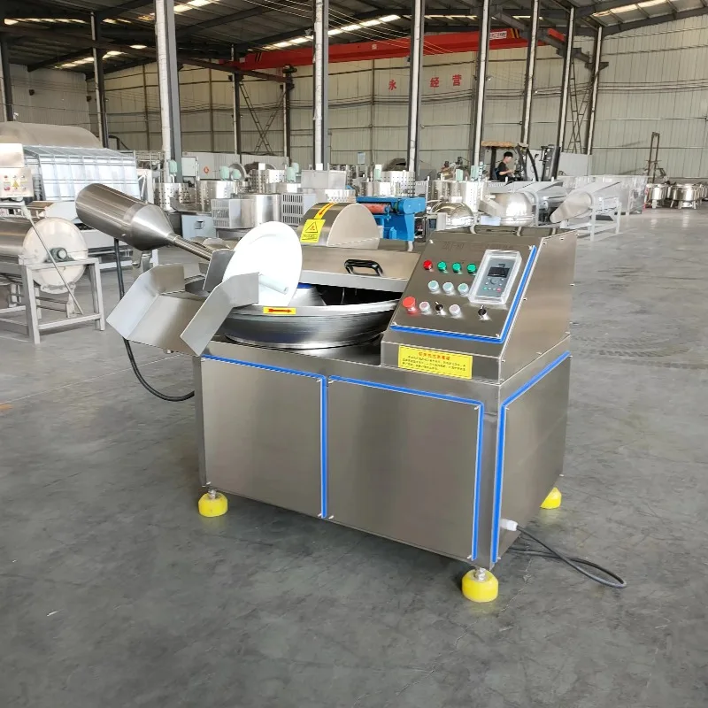 304 Stainless Steel Automatic Bowl Cutter, Multifunctional Processor for Meat Vegetable Seafood, FL Customized Wholesale