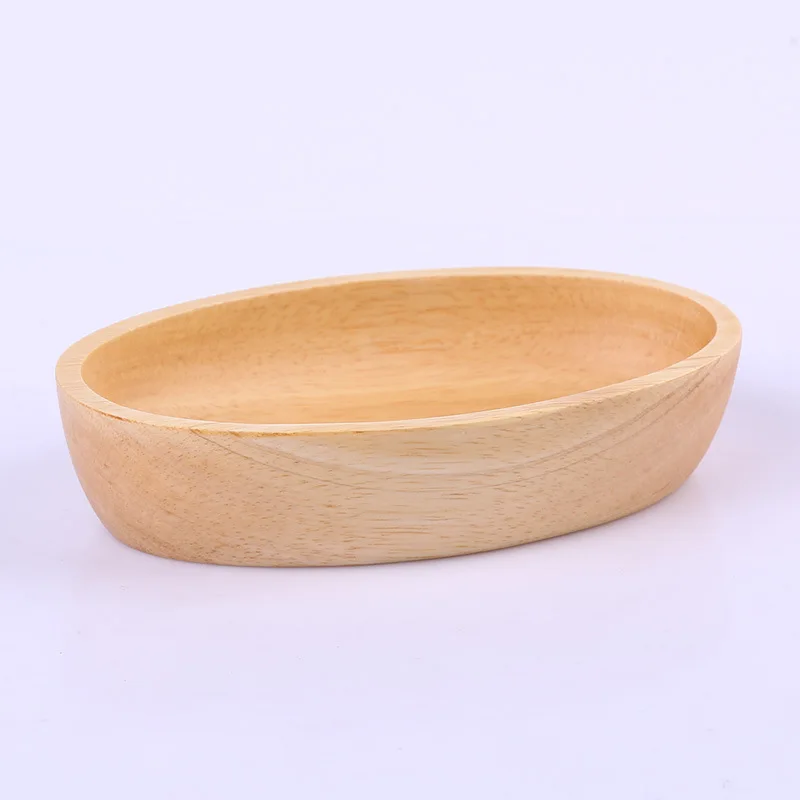 Wooden Boat Shaped Bowl Hotel Creative Dishes Tableware Solid Wooden Tableware