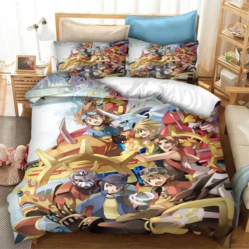 

3D Print Anime Digimon Adventure Bedding Set Duvet Cover Bedroom Covers Single Twin King Size Quilt Cover Home