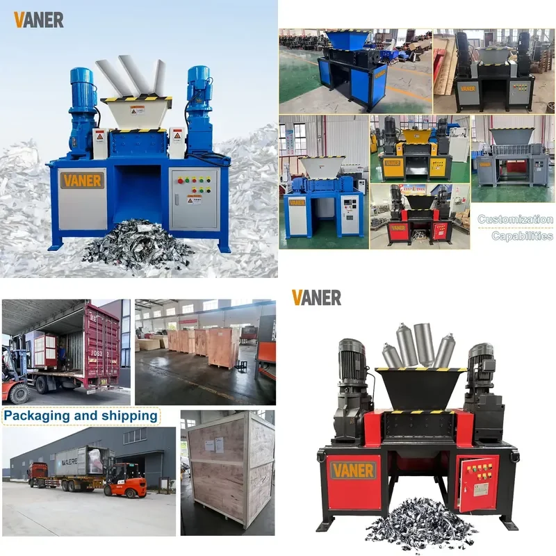 2026 Hot Waste Cable Wire Cutter Double Shaft Metal Shredder Machine Double Shaft Crusher Tire Shredders Scrap Metal Shredder