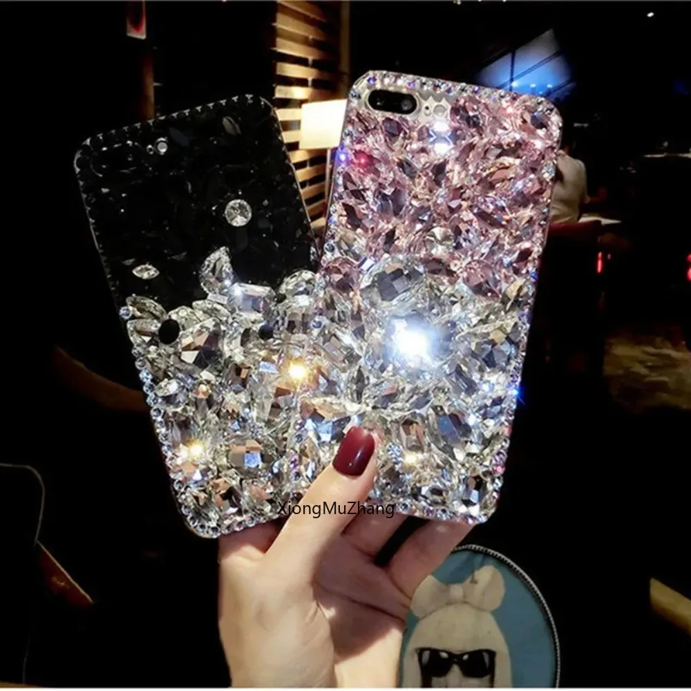 Luxuriöse Diamant-Handyhülle für Samsung Galaxy S23 S26 Ultra S22 Plus S25 S24 Fe S26 Plus Note 20 Ultra 10 Strass-Cover Coque – Detail 1
