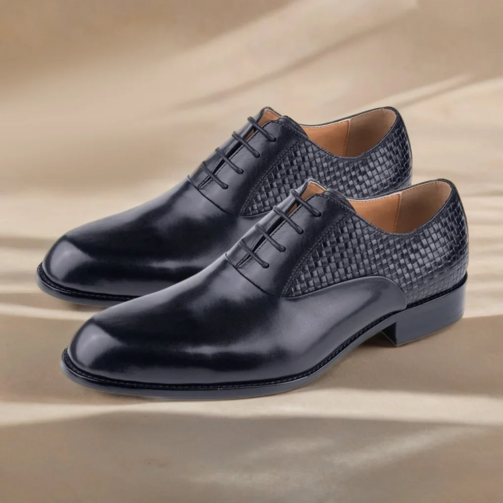 Men's Formal Oxford Shoes Genuine Leather Elegant Design Office dress business zapatillas de deporte Italian Leather Handmade